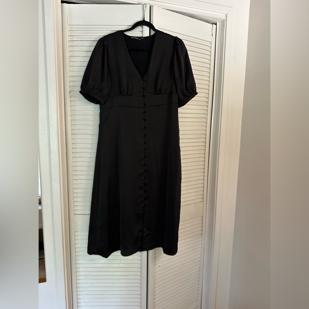 Black Wild Pony Button Dress